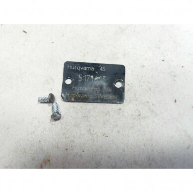 Genuine Identification Plate Husqvarna 45 chainsaw 2